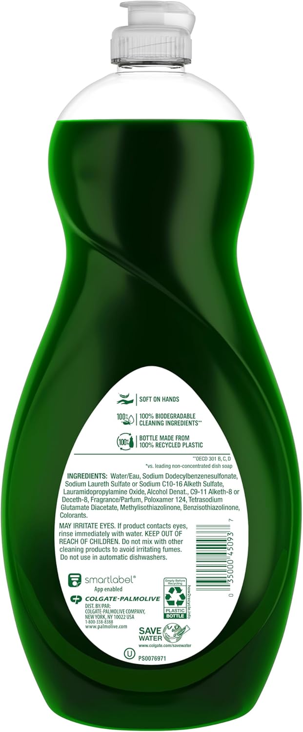 Palmolive Ultra Strength Liquid Dish Soap, Original Green, 32.5 Fluid Ounce