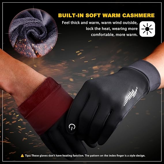 SIMARI Winter Gloves Women Men Ski Snow Gloves Liner Thermal Warm Touch Screen, Suit for Running, Cycling, Biking, Hiking, Driving, Walking, Typing