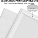 Artkey Canvases for Painting 8x10 Inch 12-Pack, 10 oz Primed 100% Cotton White Blank Canvas Boards for Painting, Art Supplies Paint Canvas Panels for