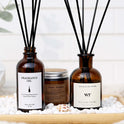 WEALD TRIBE Flower Reed Diffuser Set Eucalyptus & Lavender Scent For Bathroom Accessories Shelf Decor & Air Fresheners, Sticks Defusers With 4.0 fl