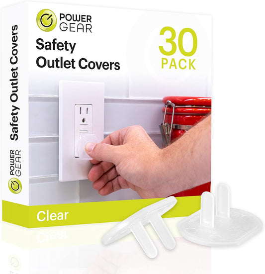 Power Gear Outlet Covers Baby Proofing Child Proof Plug Covers for Electrical Outlets Easy Install Outlet Plug Covers UL Listed Shock Prevention