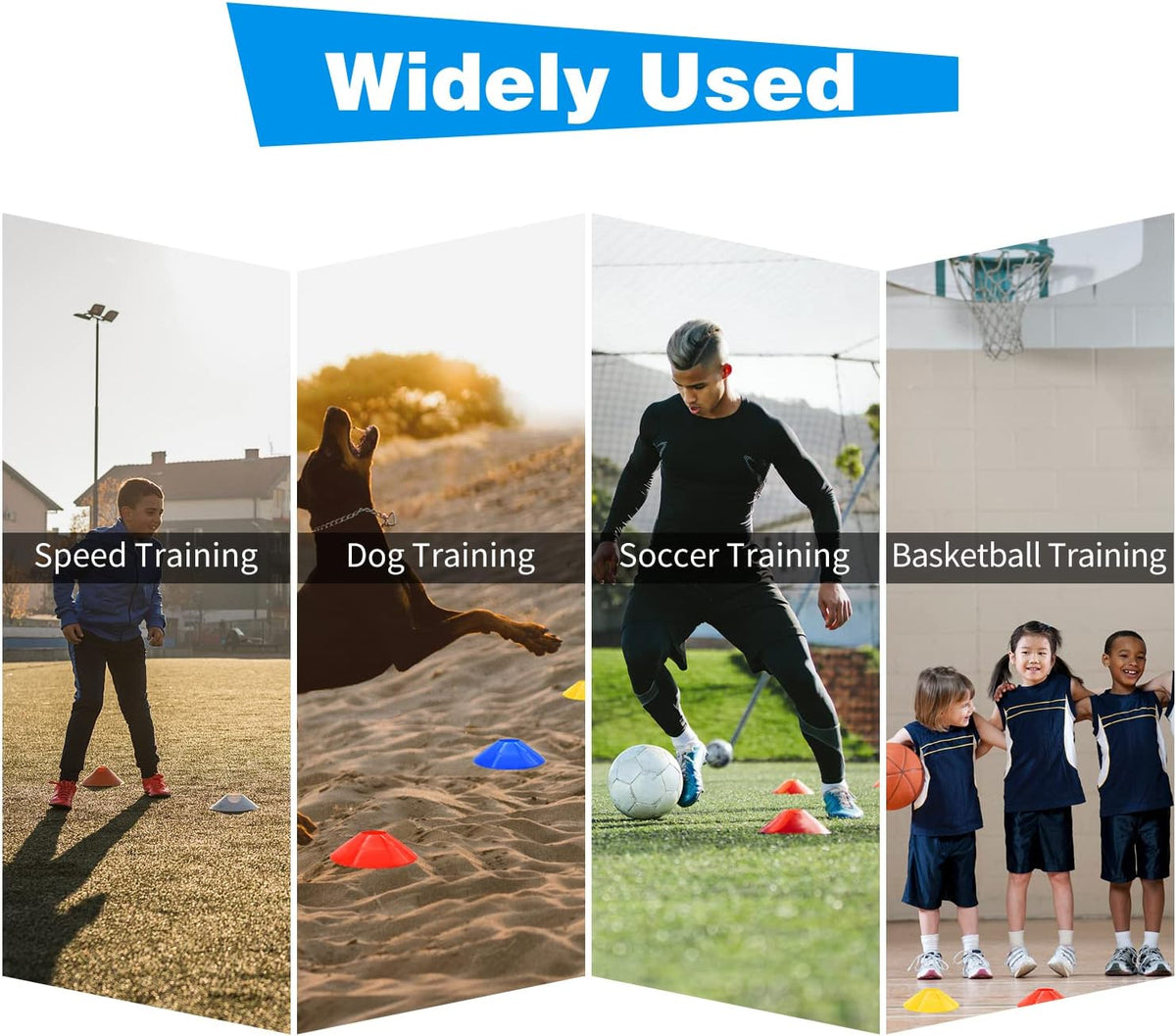 25/50/100pcs Disc Cones, Agility Soccer Cones with Carry Bag and Holder, Soccer Cones for Sports Training, Football, Soccer, Basketball, Coaching