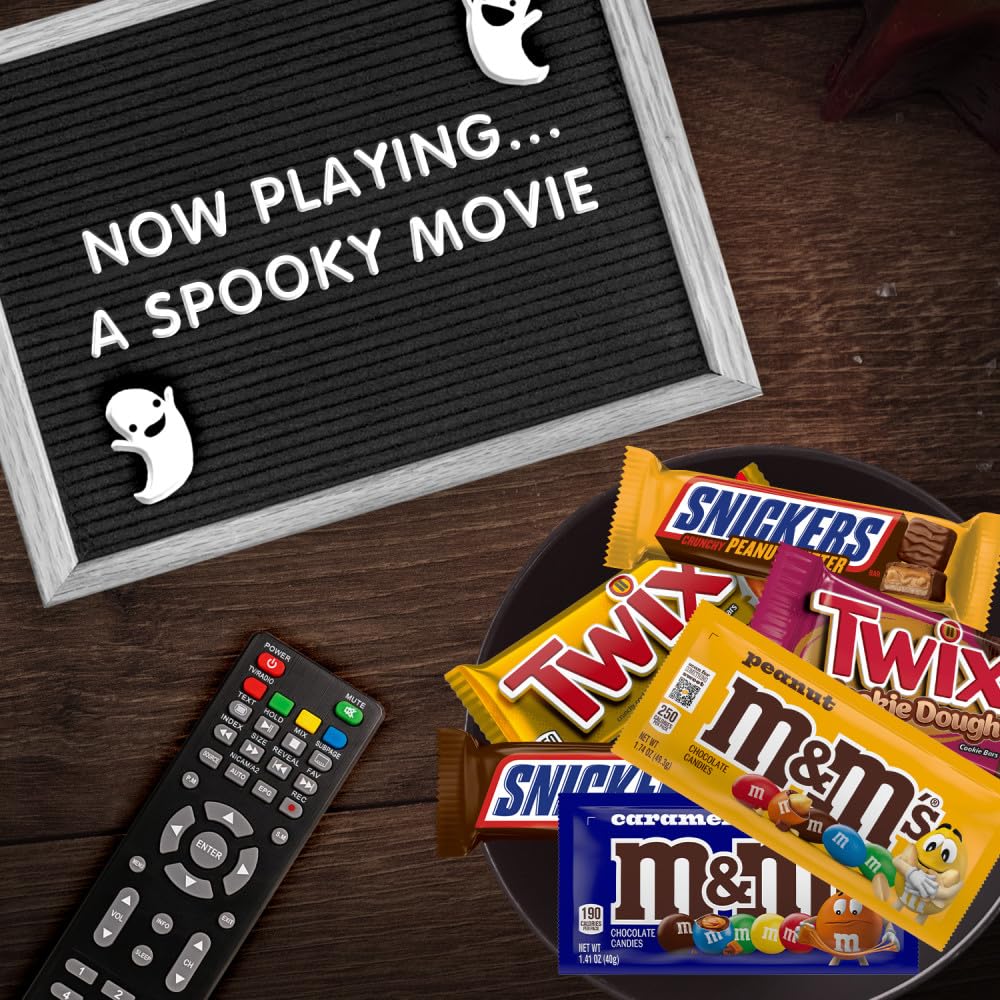 MARS M&M'S Peanut, M&M'S Caramel,SNICKERS Original,SNICKERS Peanut Butter Squared, TWIX Original and Cookie Dough Variety Pack Full Size Individually