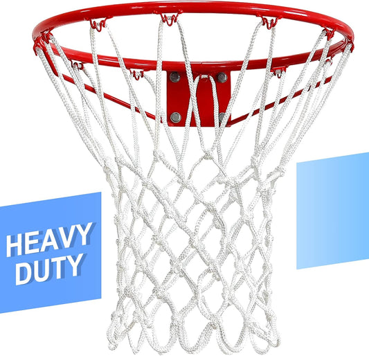 Basketball Net Outdoor,(7.16 oz) 12 Loops Professional Heavy Duty Basketball Net Replacement,All Weather Anti Whip, Suitable for Outdoor Standard 12