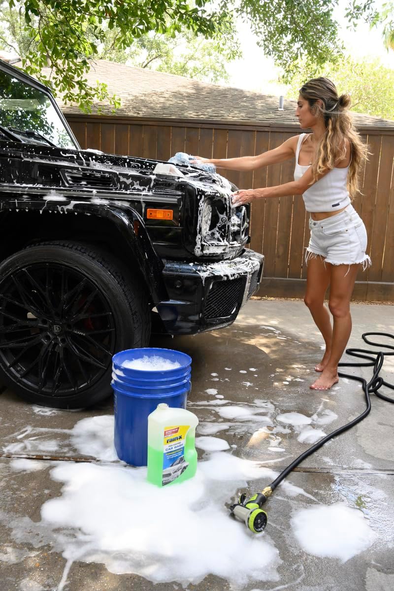 Rain-X 620191 Foaming Car Wash - 100 fl oz. High-Foaming, Concentrated Formula for Greater Cleaning Action, Safely Lifting Dirt, Grime and Residues