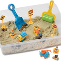Creativity for Kids Sensory Bin: Construction Zone Playset - Preschool Learning Activities, Excavator Toys for Boys Ages 3-5+, Outdoor Toys and Gifts