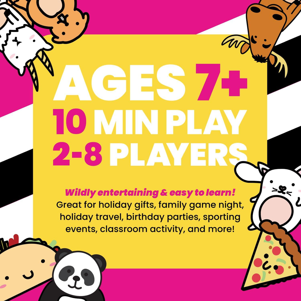Taco Cat Goat Cheese Pizza Wildly Entertaining Card Game for Family and Group Game Night | Easy to Learn and Play with 10-15 Minute Rounds | Fun for
