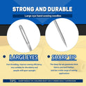 35 Pcs Large Eye Sewing Needles, 7 Size Sewing Sharp Needles for Handsewing, Leather Embroidery Thread Needle, Stainless Steel Yarn Knitting Needle