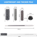 Microfiber Feather Duster 5-in-1 Kit, Dusters for Cleaning, Duster with Extension Pole 100 Inches, Cobweb Duster, Microfiber Dusters for High