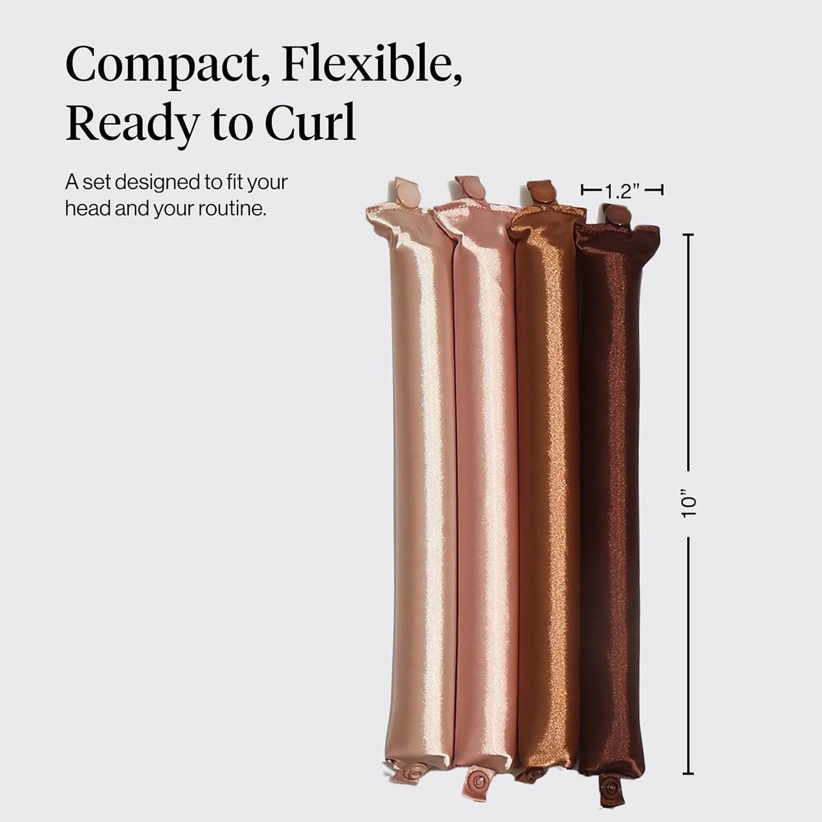 Kitsch Satin Hair Curlers, Heatless Curling Rod - Jumbo Flexi Rod, Heatless Hair Curler - Hair Curlers to Sleep In - No Heat Overnight Curls