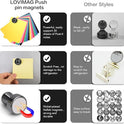 LOVIMAG Fridge Magnets 12Pcs Refrigerator Whiteboard Small Strong Magnet Classroom Kitchen Accessories Decorative Locker Set Decor Must Haves Office