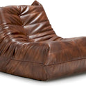 Hobestluk Giant Bean Bag Chair Lazy Floor Sofa, Memory Foam Fireside Sofa for Adults, Big Beanbag Faux Leather Armless Chair for Living Room Bedroom