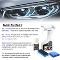 Car Headlight Restoration Polishing Kits Headlamp Repair Kits Car Light Polisher Cleaning Kits Ceramic Coating Spray Shiny Stuff Headlight