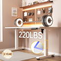 Veken 55 Inch Large Electric Standing Desk,Sit to Stand Up, Heights Adjustable, Work Home Office Computer Table for Study, Walking Pad, Writing, and