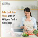 Dr. Killigan's Premium Double Potent Pantry Moth Traps with Pheromones Prime, Sticky Indian Meal Moth Traps for Kitchen, How to Get Rid of Moths