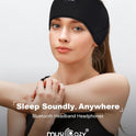 MUSICOZY Sleep Headphones Bluetooth 5.4 Headband, Sports Wireless Earphones Sweat Resistant Earbuds Sleeping Headphone with Ultra-Thin HD Stereo