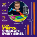 Nutty Toys Pop Tubes - Large 8-Pack Sensory Toys - Creative STEM Learning for Kids and Toddlers - Connect & Pop! Top ADHD Autism Fidget 2025, Best