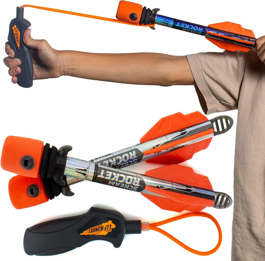 Toy Rocket Launcher for Kids: Outdoor Toys Slingshot Rocket Launchers - Best Gifts for Boys & Girls All Ages - Fun Stocking Stuffers for Kids & Teen