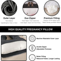 ALLOPERA Pregnancy Pillow, Full Body 57 Inch Maternity Pillow with Removable Washable Cover - Sleep Support for Legs, Back, Neck, Shoulder, HIPS