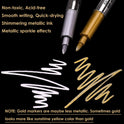 Dyvicl Metallic Markers Pens - Silver and Gold Paint Pens for Black Paper, Glass, Rock Painting, Halloween Pumpkin, Card Making, Scrapbook Album