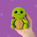Cookie Box Crochet Kit for Beginners – Gift Set to Make Turtle Hugo Amigurumi Plushie – Easy DIY Crochet & Knitting Starter Kit with Video and PDF