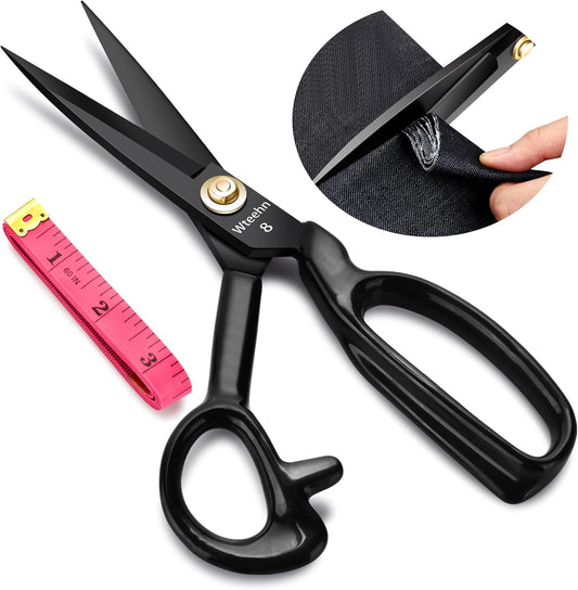 Fabric Scissors Professional, 8" Heavy Duty Sewing Scissor for Fabric Cutting, Tailor Sharp Sewing Shears for Cutting Leather craft Home Office
