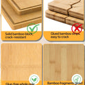 Cutting Boards for Kitchen - Food Grade Double Sided Pure Titanium& Bamboo Chopping Board with Handle, Slip resistant Non-toxic Charcuterie Board