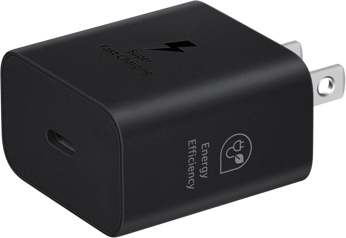 25W Wall Charger Power Adapter, Cable Not Included, Super Fast Charging, Compact Design, Energy Efficient, Compatible with Galaxy and USB Type C