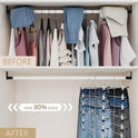 Pants Hangers with Clips,Space Saving Hanging Closet Organizer-6 Tiers Skirt Hangers with 360° Swivel Hook,Closet Organizer-Clothes Hangers- College