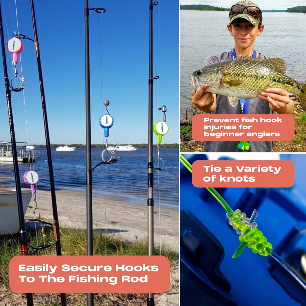 HOOK-EZE Fishing Knot Tying Tool | Protect from Fish Hooks | Tie Fishing Knots Easily | Cool Gadgets for Fishermen | Ice Fly Fishing | Fishing