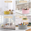 Cute Woven Storage Basket with Handle, Baskets for Gifts Empty, Gift Baskets for Birthday Baby Shower Burr, Decorative Organizer Box for Baby Toy
