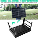 Barbecue Grill, Charcoal Grill Folding Portable Lightweight Barbecue Grill Tools for Outdoor Grilling Cooking Camping Hiking Picnics Tailgating