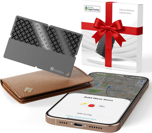 Apple MFi Certified (iOS Only) Bluetooth Tracker Smart Card for Apple Find My iPhone Wallet GPS Tracker, 5-10 Years Staying Power, Keys Finder and
