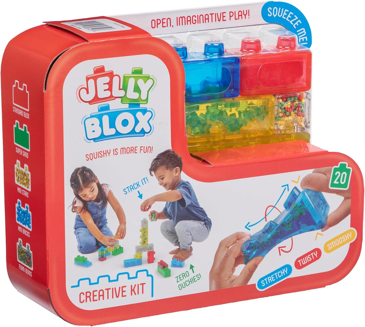 Goliath Jelly Blox Creative Kit | Includes 20 Blocks | Toddler & Preschool Building Blocks Kids Can Squeeze, Stretch, Squish | MESH ACCREDITED