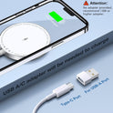 for MagSafe Charger: Magnetic Wireless Charging Pad for iPhone 17 16 15 14 13 12 Series & AirPods 4-2 Pro, Strong Magnet, Aluminum Alloy, USB-C/A