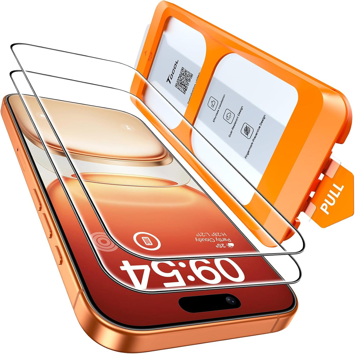 TOCOL for iPhone 17 Pro Max Screen Protector/iPhone 16 Pro Max Screen Protector 6.9-Inch Instant Installation Tempered Glass HD Clear Full Coverage