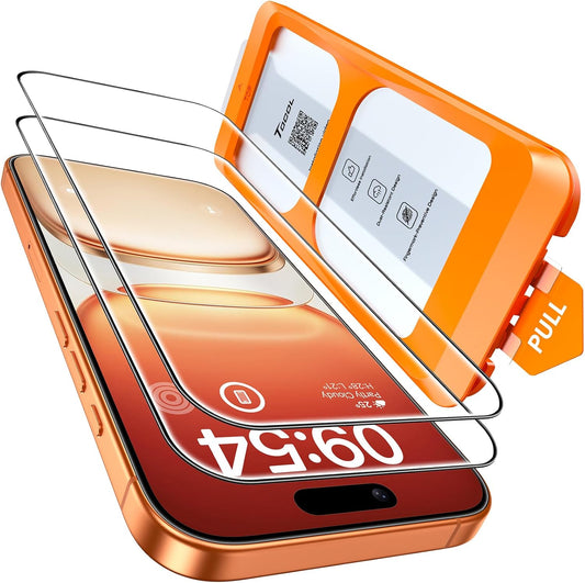 TOCOL for iPhone 17 Pro Max Screen Protector/iPhone 16 Pro Max Screen Protector 6.9-Inch Instant Installation Tempered Glass HD Clear Full Coverage