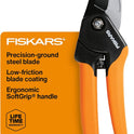 Fiskars Bypass Pruning Shears, 5/8-Inch Cut Capacity SoftGrip Hand Pruner for Small Hands, Blade Stays Sharp Through Heavy Use with Rust Resistant