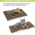 Cat Scratching Board, Corrugate Cat Scratcher for Indoor Cats with Catnip, Cat Scratch Pad with Premium Scratch Textures Design, Cardboard Cat