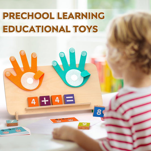 Preschool Learning Toys for Toddlers 2-4, Educational Math Manipulatives Number Counting Blocks for Kids, Montessori Toys for 3-5 Year Old Boys Girls