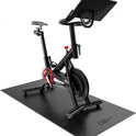 Bike Mat Compatible with Peloton Bike,Elliptical,Treadmill Mat, 6mm Thick, Under Exercise Bike Trainer Pad for Indoor Stationary Spin Bike Gym