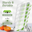 Ice Cube Tray with Lid, 2 Packs 28 Cubes Durable Stackable Ice Cube Trays for Freezer with Removable Lids, Easy-Release Plastic & Silicone Ice Tray