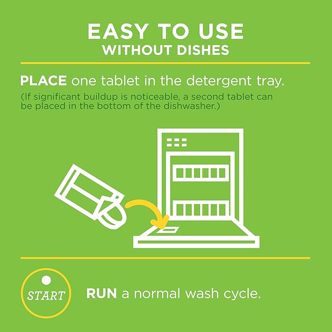 Affresh Dishwasher Cleaner, Helps Power Away Odor Causing Bacteria, Limescale, Mineral Deposits & Grime Inside Pump, Tub & Hoses, 6 Tablets, 6 Month