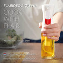 FLAIROSOL OLIVIA. The Original Advanced Oil Sprayer for Cooking, Salads, BBQs and More, Continuous Spray with Portion Control, Trusted by Chefs