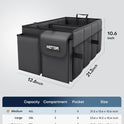 HOTOR Trunk Organizer - Car Organizer, Foldable Trunk organizer for SUVs & Sedans, Sturdy Car Organization for Car Accessories, Tools, Sundries