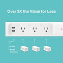 Kasa Smart Plug Power Strip KP303, Surge Protector with 3 Individually Controlled Smart Outlets and 2 USB Ports, Works with Alexa & Google Home, No