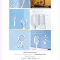 GeckoMan Rotating Head Electric Fly Swatter Racket Rechargeable Bug Zapper Racket Bug Zapper Indoor Fly Zapper Mosquito Zapper Flies Killer