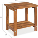 Double Adirondack Side Table, Weather-Resistant Rectangular End Table for Patio, Garden, Lawn, and Living Room. Ideal as a Stylish Indoor and Outdoor