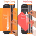 Firbon A4 Paper Cutter 12 Inch Titanium Paper Trimmer Scrapbooking Tool with Automatic Security Safeguard and Side Ruler for Craft Paper, Coupon