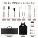 Kaluns Grilling Accessories, Gifts for Men Christmas Grilling Gifts for Dad, Heavy Duty Stainless Steel BBQ Grill Tools Set for Outdoor Grill